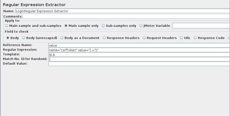 regular expression extractor